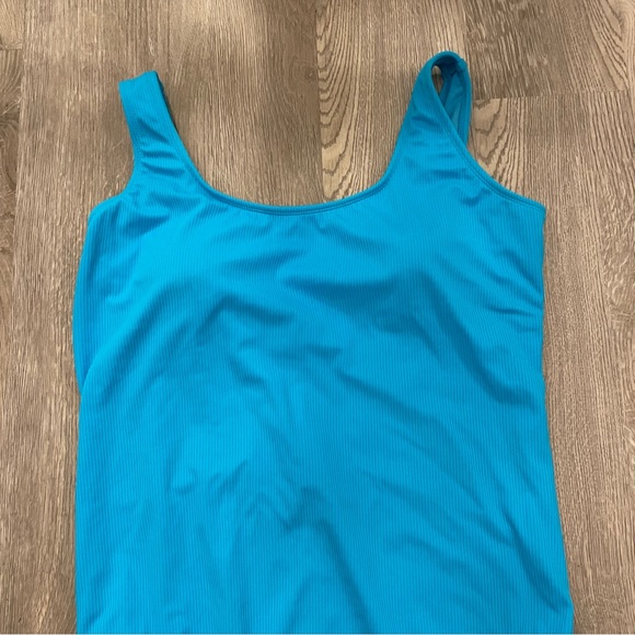 CATALINA Ribbed Blue Swimsuit with Builtin Cups - Size 1X - Picture 2 of 9